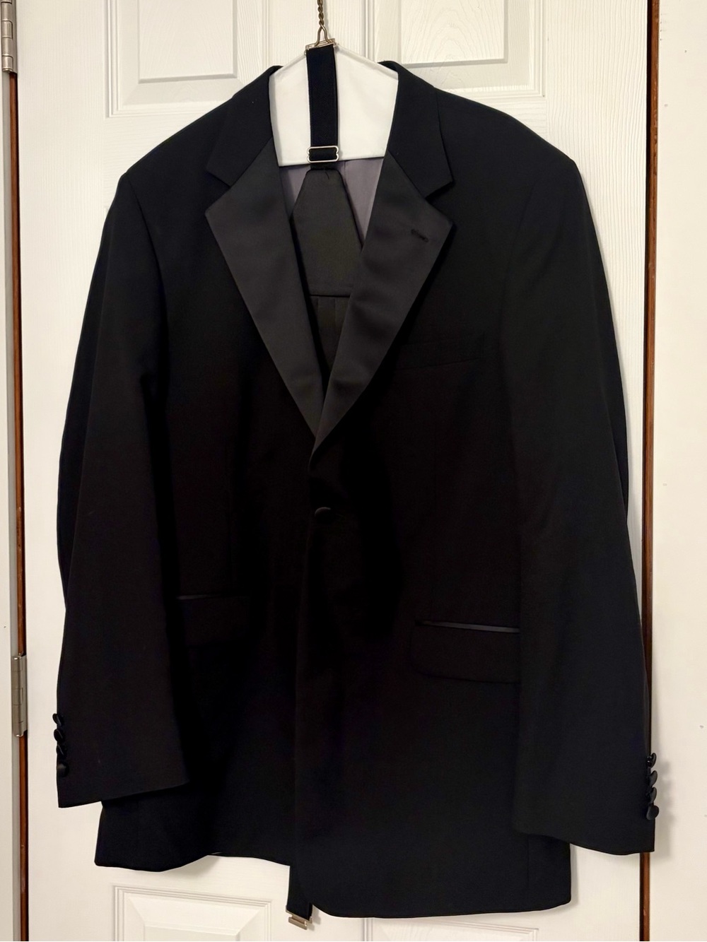 Stafford Essentials Black Wool Full Tuxedo